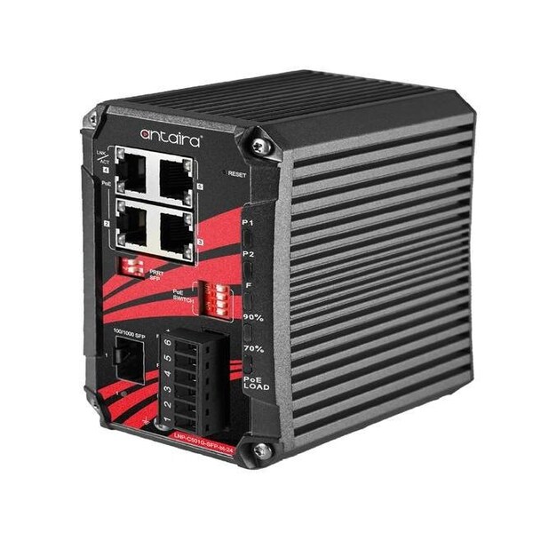 5-Port Compact Industrial Gigabit IEEE 802.3bt PoE+ Unmanaged Ethernet Switch